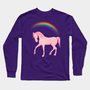 Rainbow Unicorn - Artwork , Long Sleeve T-Shirt